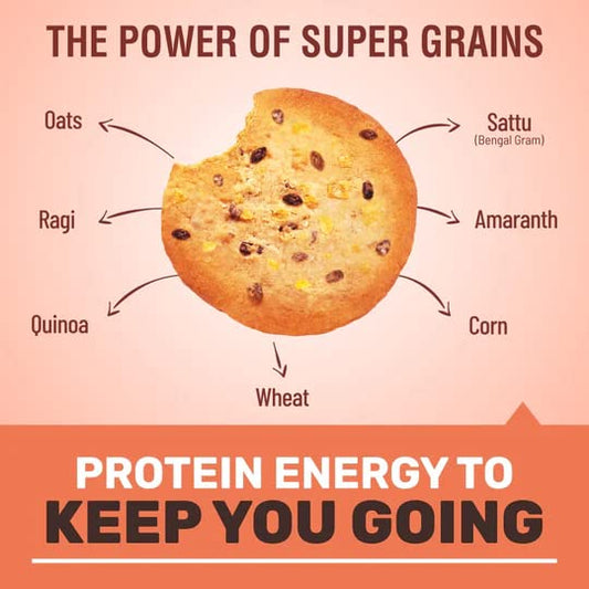 RiteBite Max Protein Cookies - Oats & Raisins (55g x 12) - Image 2