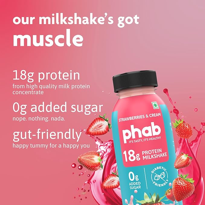 Phab Strawberry Protein Milkshake