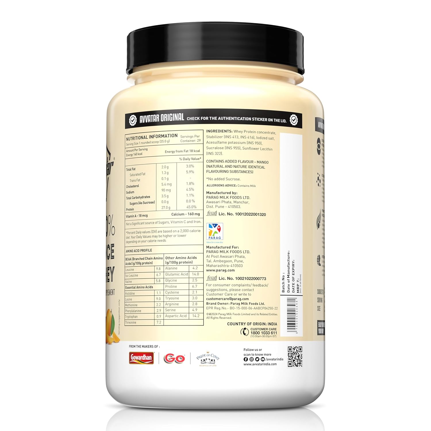 AVVATAR 100% performance whey
