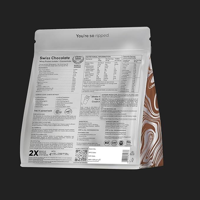 Wellbeing Nutrition Whey Protein Isolate + Concentrate