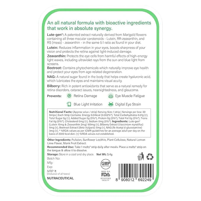 Wellbeing Nutrition Melts Eye Care Vitamins