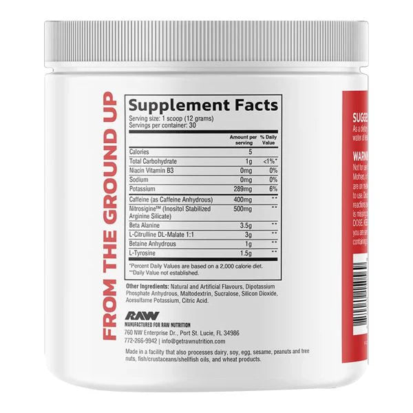 RAW Pre-Extreme Pre-Workout