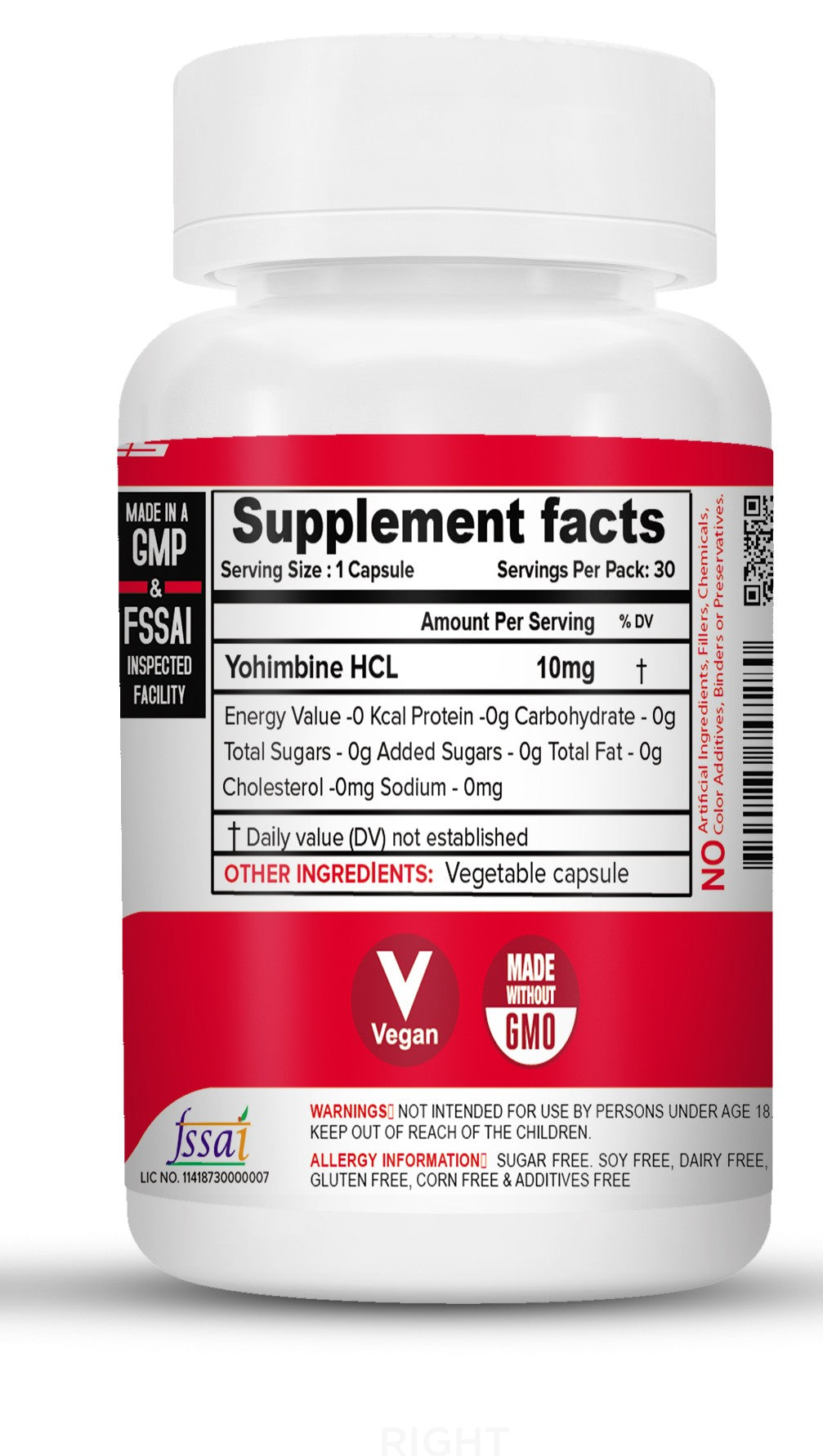 ASP Yohimbine HCL 10mg