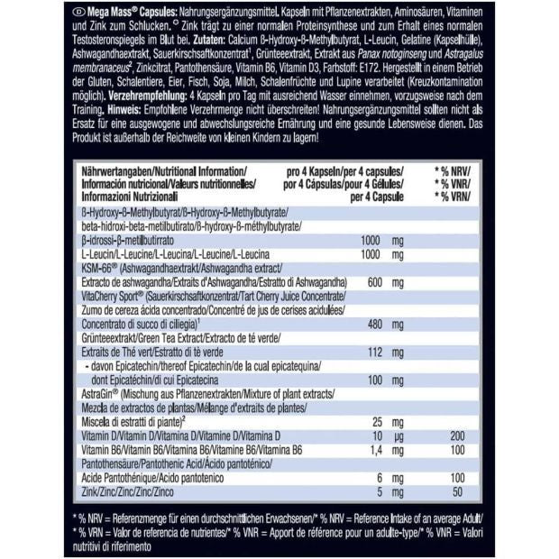 Weider Mega Mass Caps โ Ultimate Muscle Growth Stimulator - Image 5