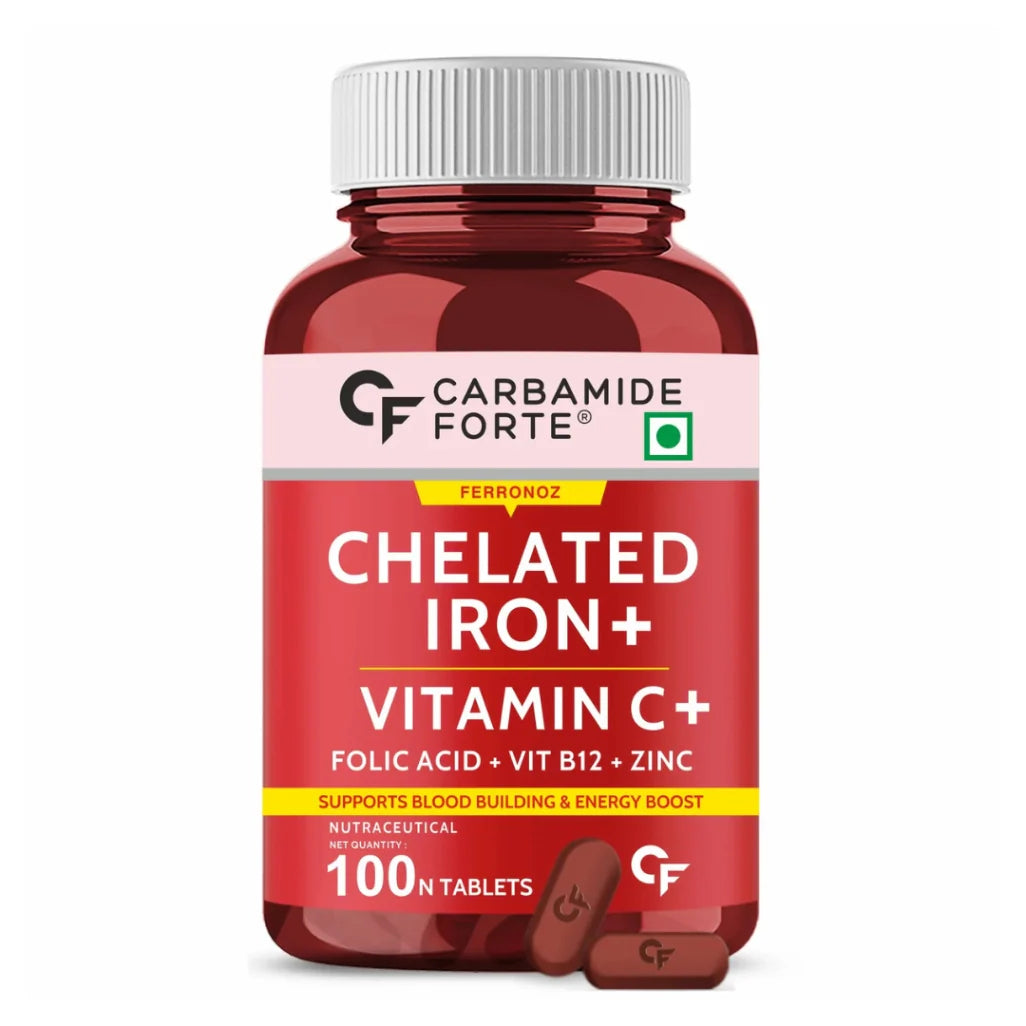Carbamide Forte Chelated Iron Supplement with Vitamin C, B12, and Zinc - Image 1
