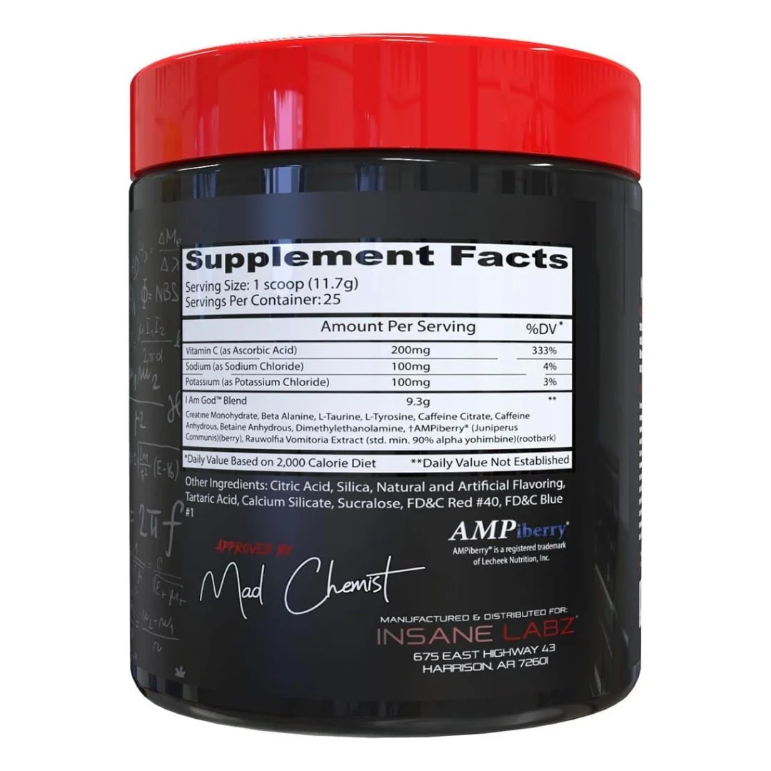 Insane Labz I am God Pre Workout - Image 4