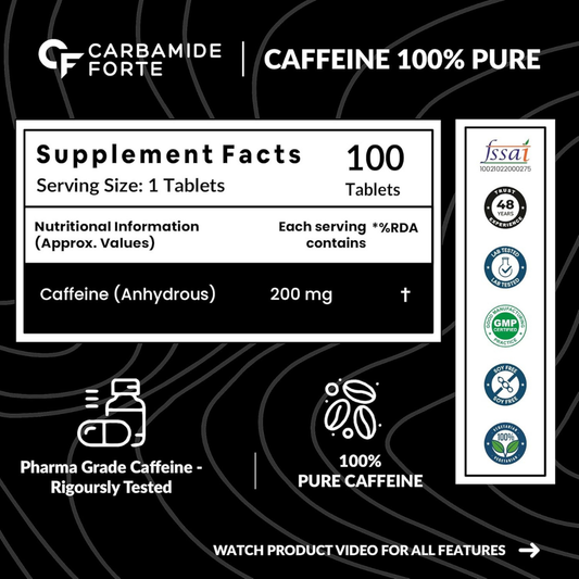 Carbamide Forte Caffeine 200mg Tablet - Image 2