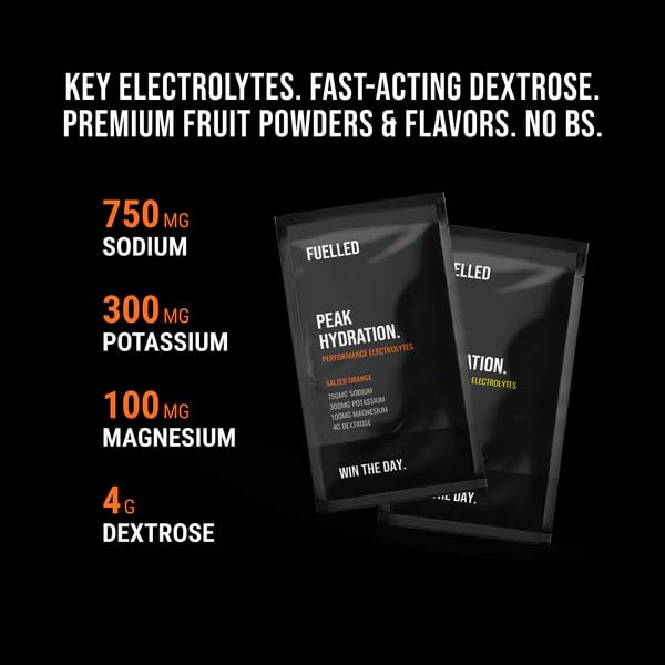 Fuelled Peak Hydration Electrolytes – Salted Orange Flavour (300g | 30 Sachets)