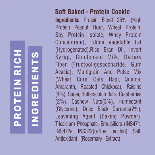 RiteBite Max Protein 7-Grain Breakfast Cookies – Choco Chips (55g x 12) - Image 3
