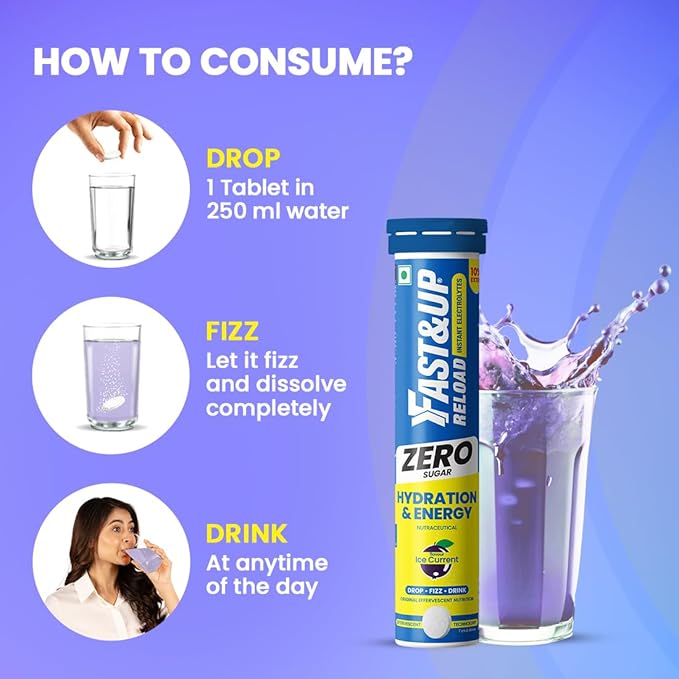 FAST&UP Reload Zero – Zero Sugar Instant Energy & Hydration Drink