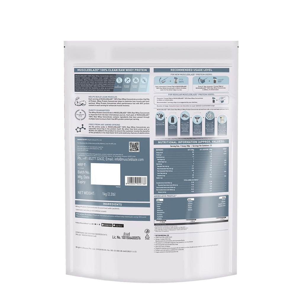 Muscle Blaze Raw Whey concentrate