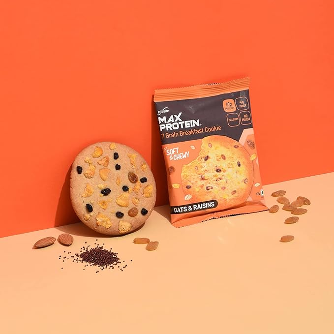 RiteBite Max Protein Cookies - Oats & Raisins (55g x 12) - Image 5