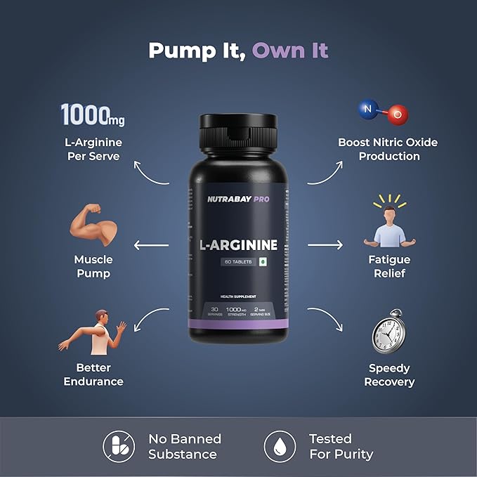 Nutrabay Pro L-Arginine Tablets 1000mg - Image 4