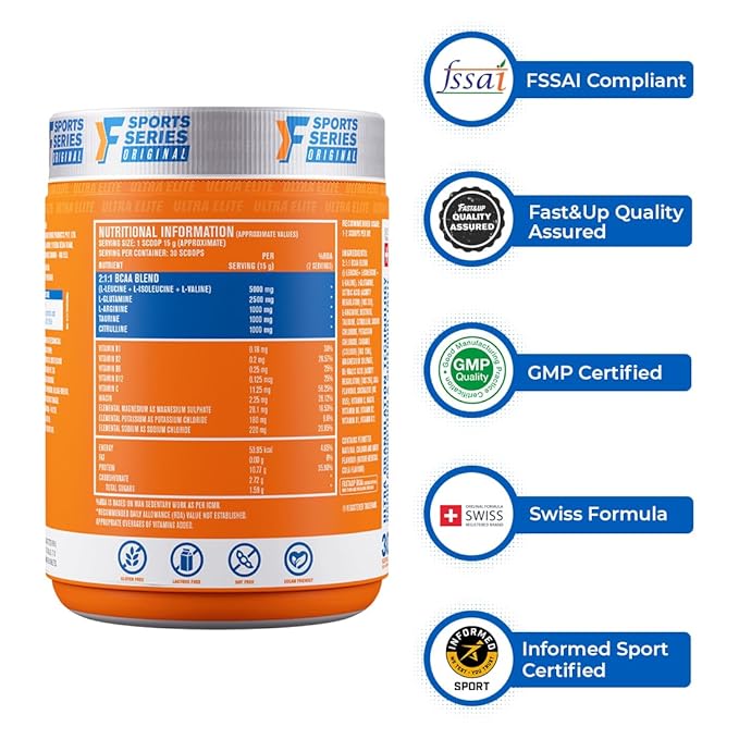 FAST&UP BCAA Advanced – 5g BCAA for Muscle Recovery & Endurance