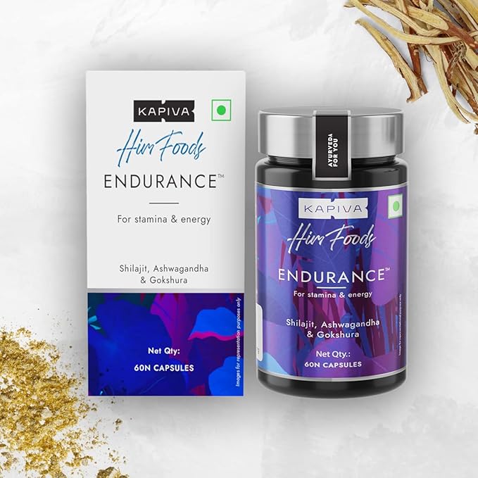 Kapiva Endurance Capsules - Research-Backed Blend of 14 Herbs & 7 Bhasmas