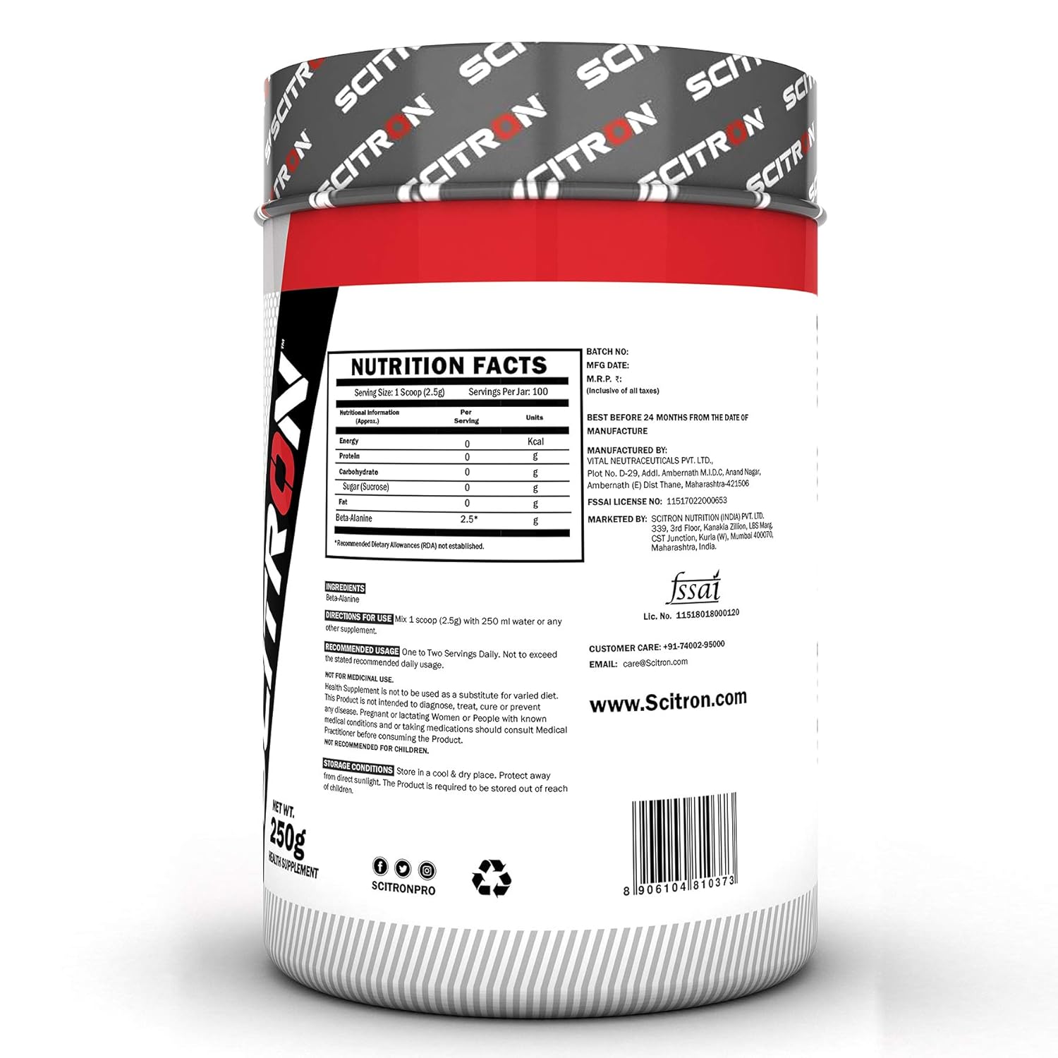 Scitron Beta Alanine – Pure Performance Enhancer - Image 4
