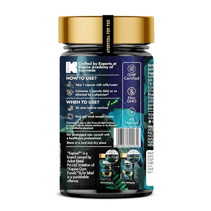 Kapiva Shilajit/Shilajeet Gold 60 Capsules