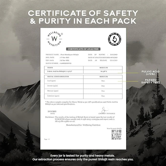 Wellbeing Nutrition Pure & Natural Himalayan Shilajit Resin