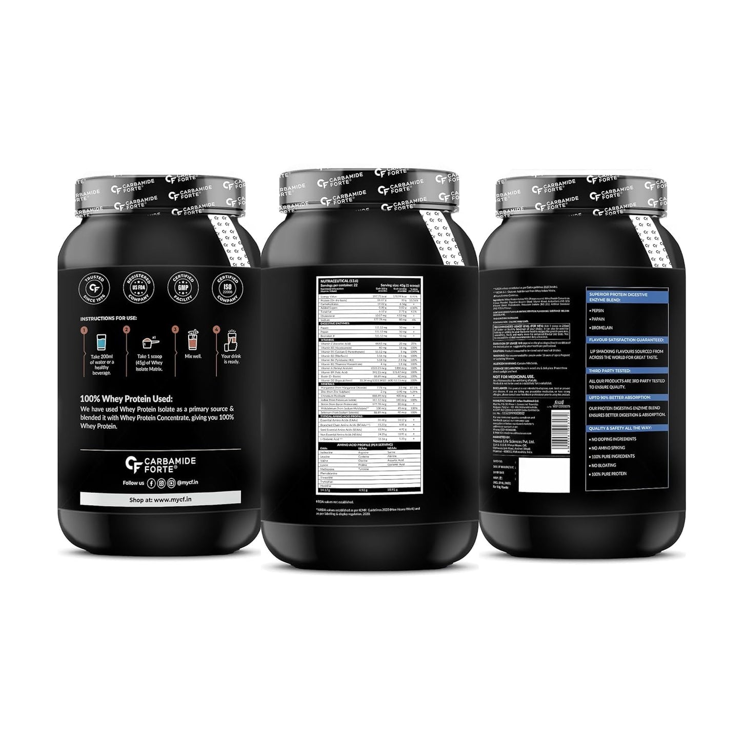CARBAMIDE FORTE Whey Isolate matrix