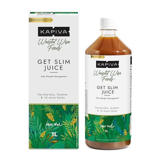 Kapiva Get Slim Juice - 1L | 12 Ayurvedic Herbs for Healthy Weight Management, Metabolism, and Digestion