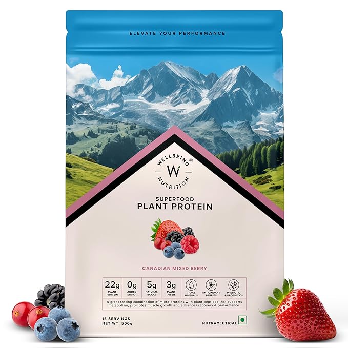 Wellbeing Nutrition Organic Vegan Plant Protein Isolate Powder