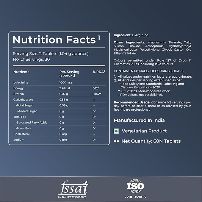 Nutrabay Pro L-Arginine Tablets 1000mg - Image 3