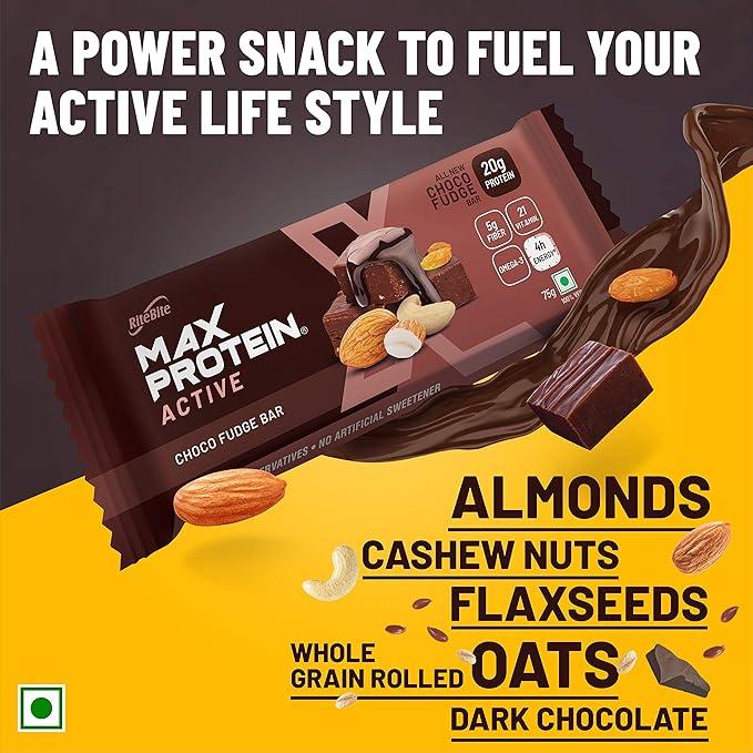 RiteBite Max Protein Active Choco Fudge Bars - 20g Protein - Image 2