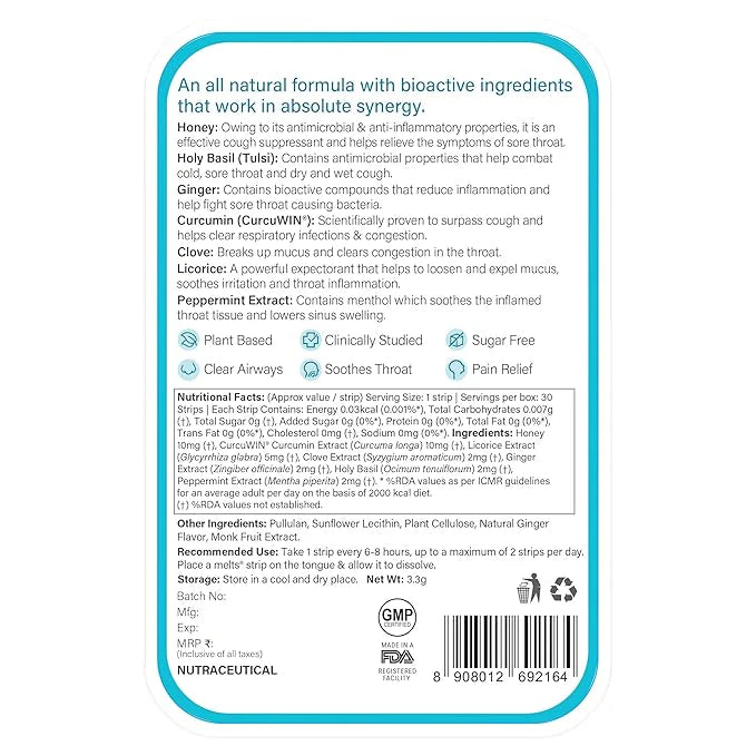 Wellbeing Nutrition Melts Instant Throat Relief