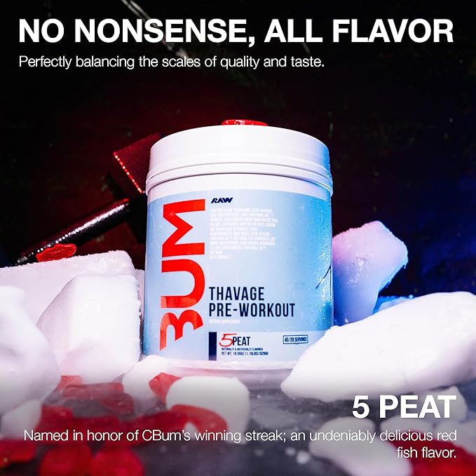 CBUM RAW Thavage Pre-Workout – Chris Bumstead’s Ultimate Energy & Focus Formula