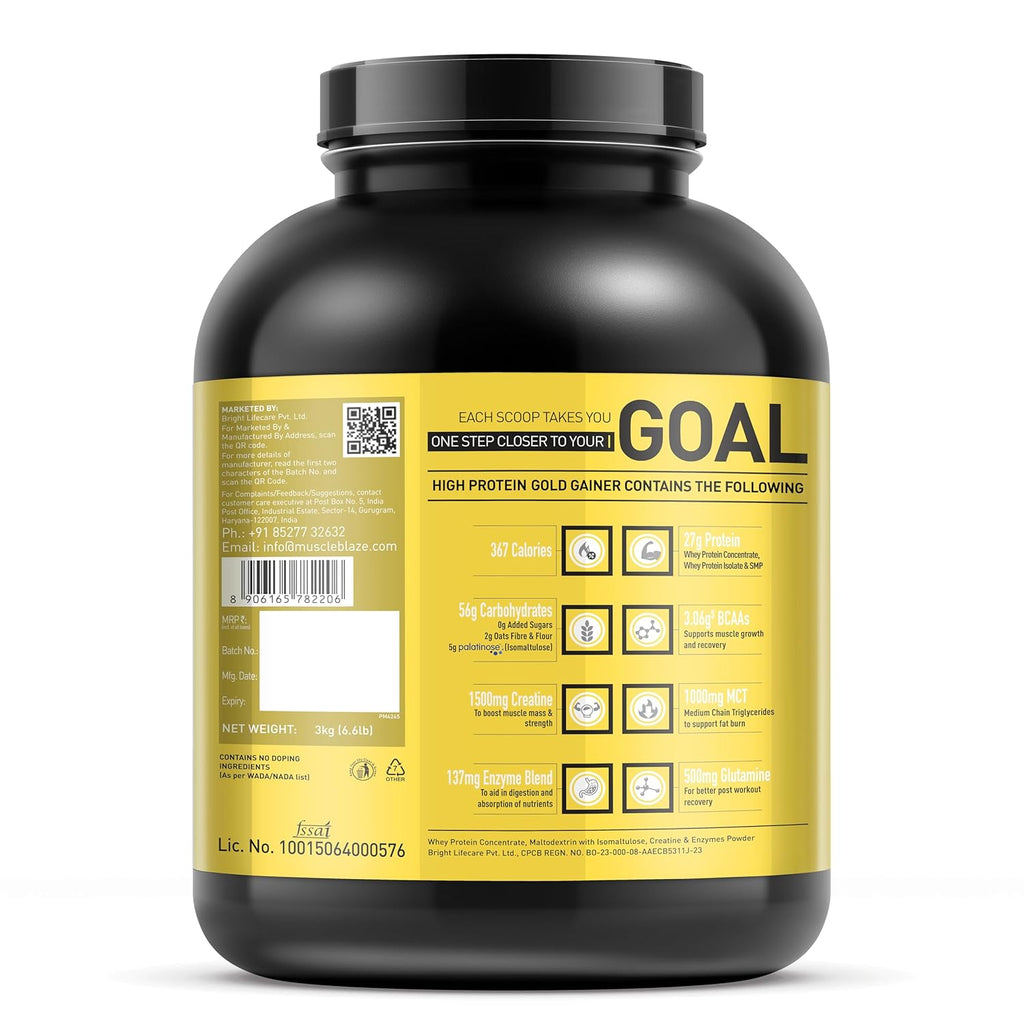Muscle Blaze High protein Gold gainer