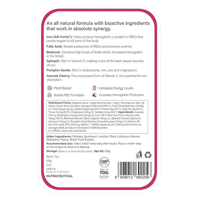 Wellbeing Nutrition Melts® Vital Iron