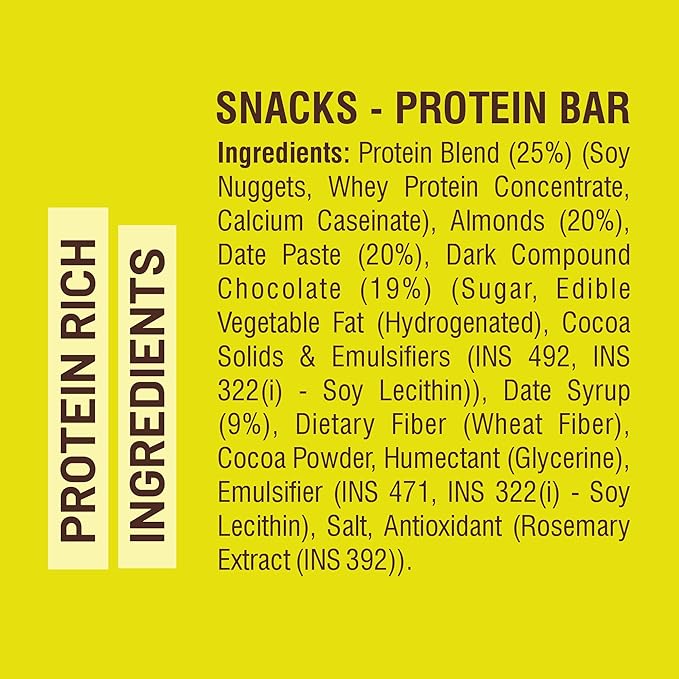 RiteBite Max Protein Active Date & Almond Protein Bar - 20g Protein - Image 4
