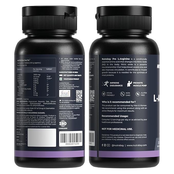 Nutrabay Pro L-Arginine Tablets 1000mg - Image 2