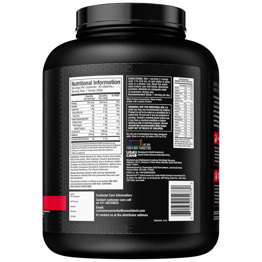 Nitro tech whey protien