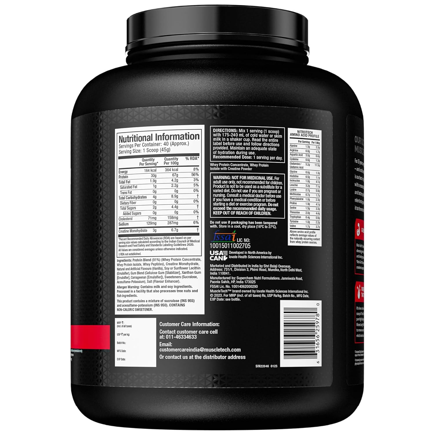 Nitro tech whey protien