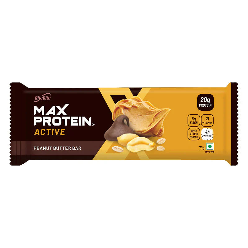 RiteBite Max Protein Active Peanut Butter Bars - 20g Protein - Image 3
