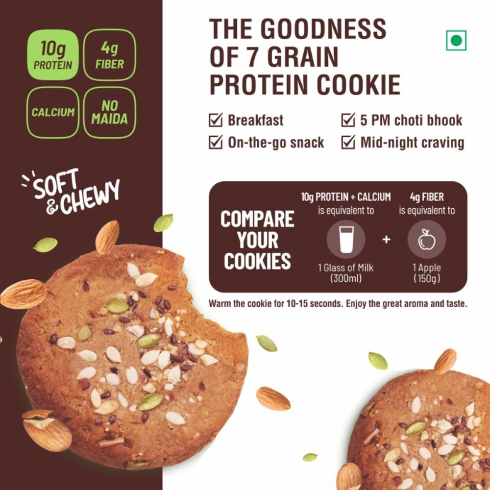 RiteBite Max Protein Cookies - Nuts & Seed (55gm x 12) - Image 4