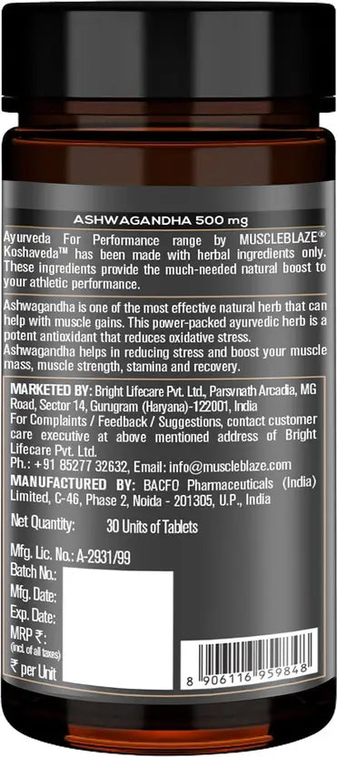 muscle blaze Ashwagandha 500mg
