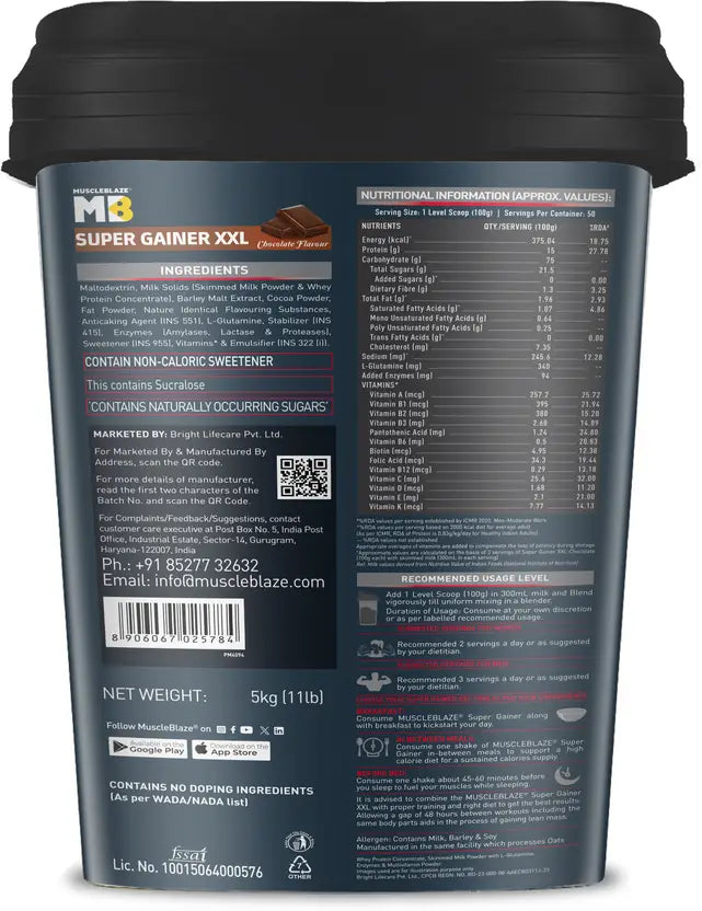 Muscle Blaze mass gainer XXl