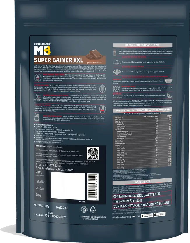 Muscle Blaze mass gainer XXl