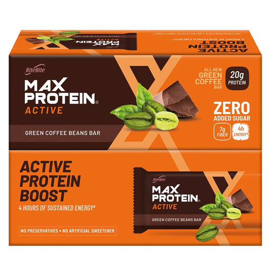 RiteBite Max Protein Active Green Coffee Beans Bars - 20g Protein - Image 1
